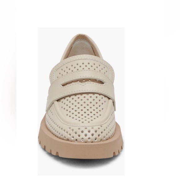 Dolce Vita Ersula Perforated Lug Sole Loafers Ivory 7 NIB - Picture 6 of 7
